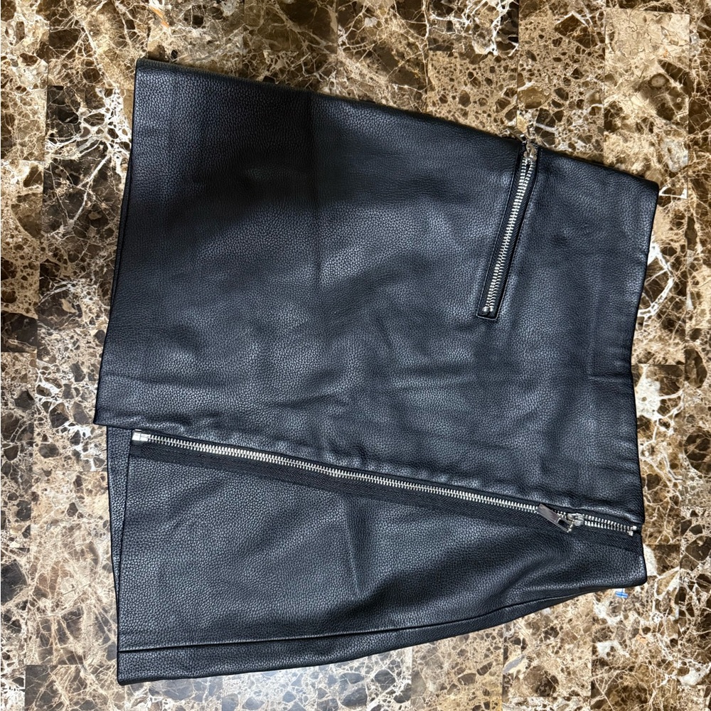 Zolla Black Textured Pencil Skirt